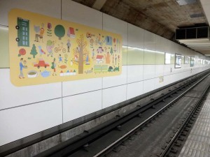 大阪市営地下鉄 緑橋 壁画